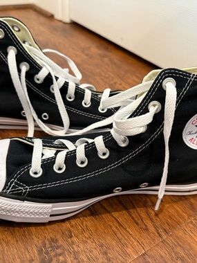 Converse Black and White High-Top Athletic Sneakers